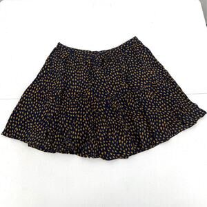 NWT Bonpoint Women's Paloma Viscose Navy Blue Heart Print Mini Skirt